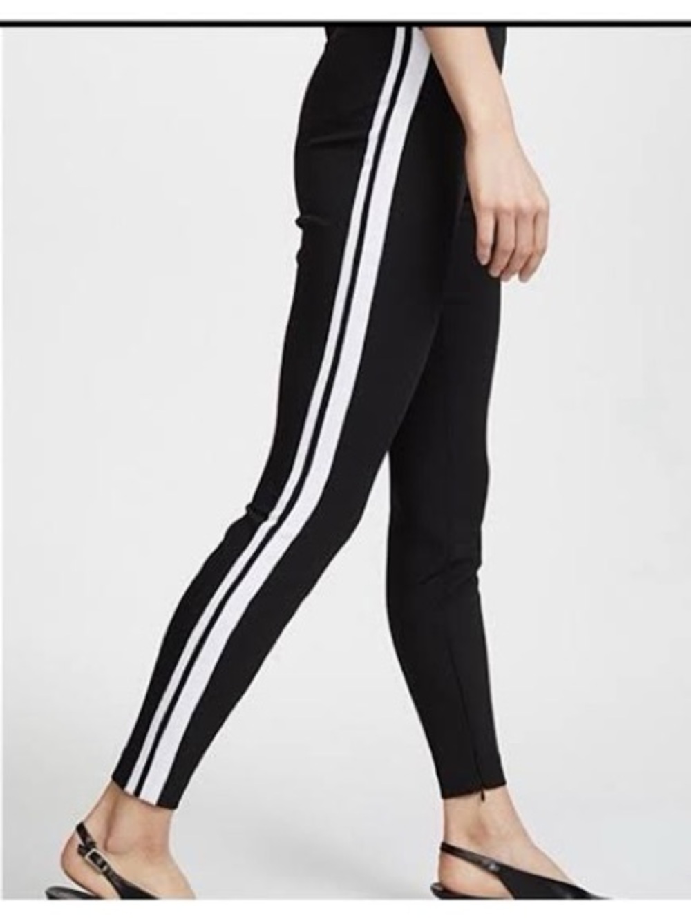 Cinq A Sept Black White Striped Kiana Pants size 2